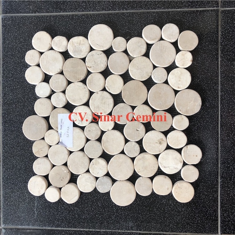 Yellow Natural Pebble Mosaic Stone