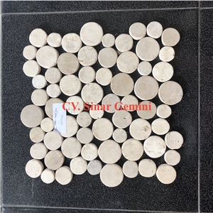 Yellow Natural Pebble Mosaic Stone
