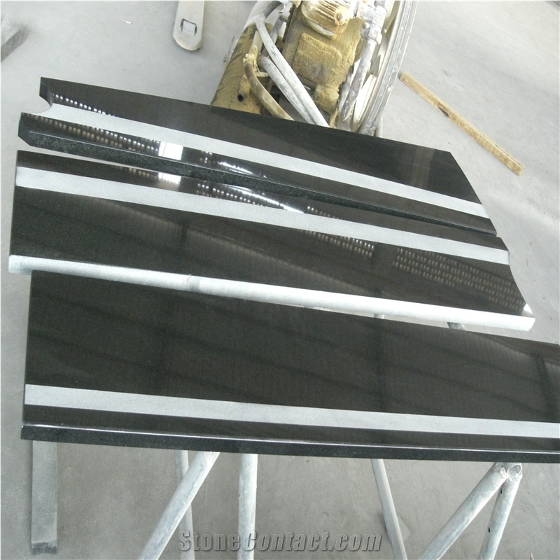Absolute Black Granite Flooring Application Slab