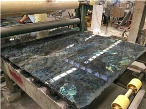 Elegant Blue Granite Labradorite Polished Slabs