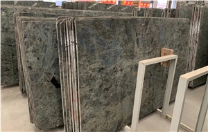 Elegant Blue Granite Labradorite Polished Slabs