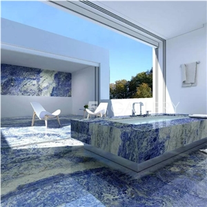 Exotic Bolivian Blue Dining Table Top