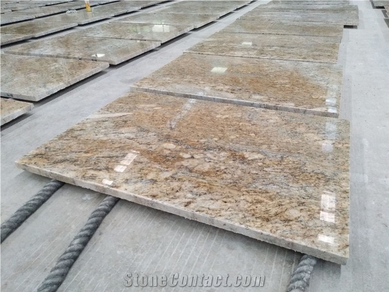 Exterior Wall Cladding Rusty Yellow Granite Tiles