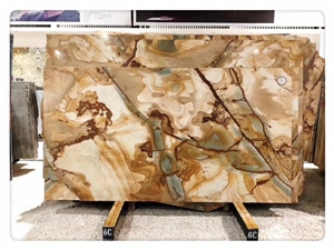 Interior Design Luxury Flamenco Gold Stone Slabs