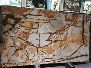 Luxury Quartzite Stone Slabs Rome Impression