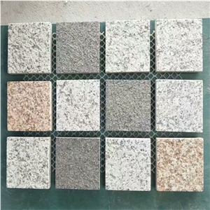 Multicolor Flamed Granite Netting Paving Stone