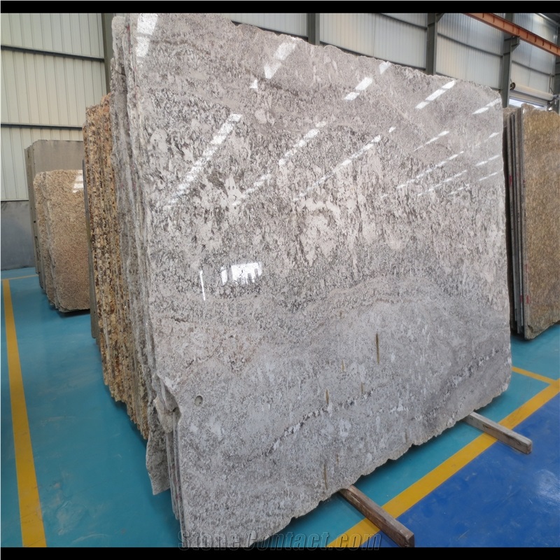 Polished Blanco Potiguar Granite Flooring Slab