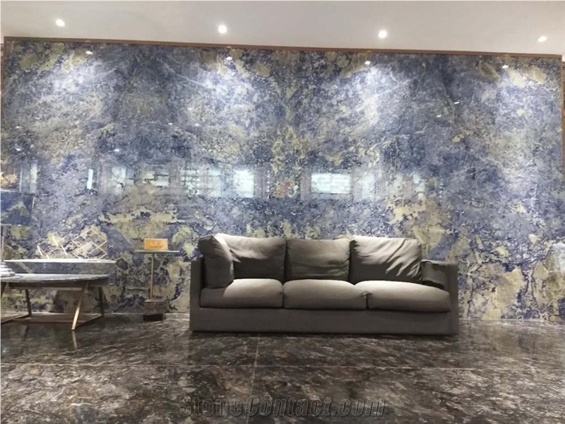 Polished Bolivian Blue Granite Flooring Slabs