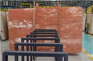 Polished Cheap Philippines Tea Rose Marble Slabs
