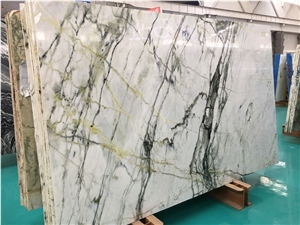 Polished China Green Clivia Marble Slabs