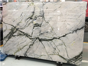 Polished China Green Clivia Marble Slabs