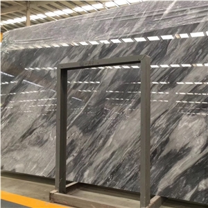 Polished Grey Bardiglio Nuvolato Marble Floor Tile