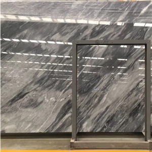 Polished Grey Bardiglio Nuvolato Marble Floor Tile