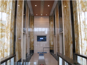 Polished Siena Gold Marble Wall Covering Tiles