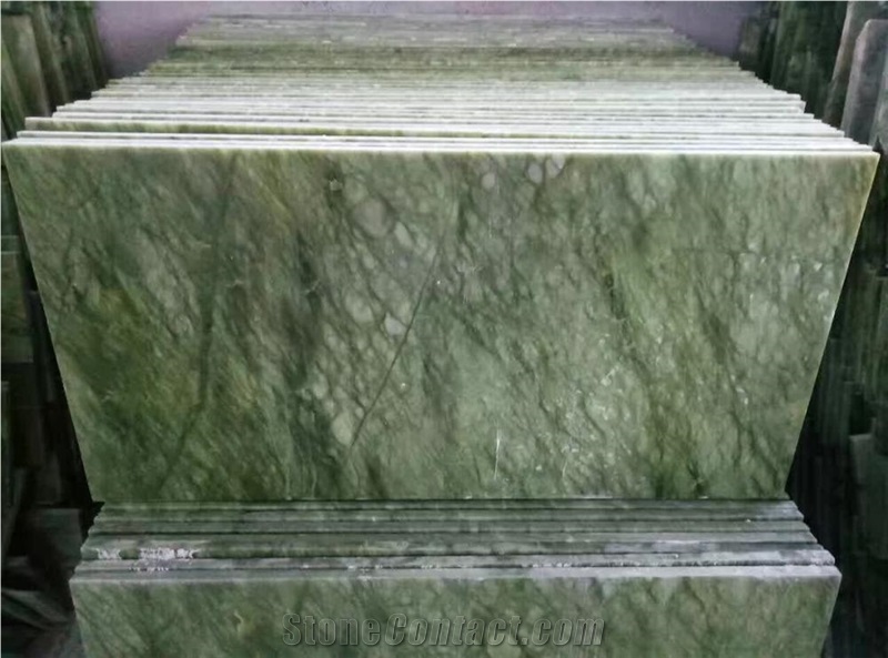 Polished Verde Jade Ming Green Marble Floor Tiles