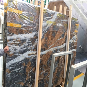 Turkey Blue Jeans Marble Slabs for Flooring Tiles