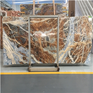 Turkey Blue Jeans Marble Slabs for Flooring Tiles