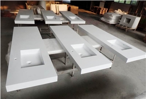 Acrylic Solid Surface Vanity Tops for Hotel Baths