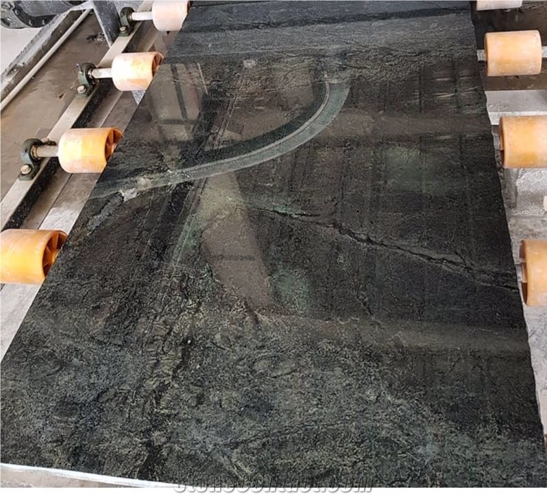 Alexandra Green Granite Blocks, Green Rose Granite Block