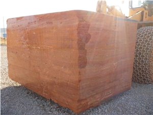 Azarshahr Red Travertine Blocks