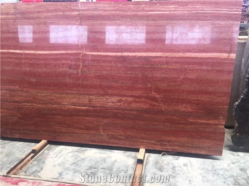Azarshahr Red Travertine Blocks