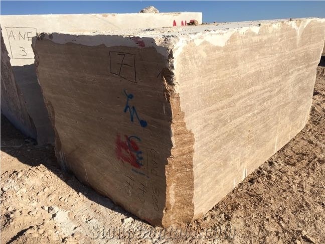Chocolate Travertine Block, Iran Brown Travertine