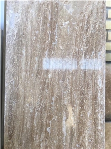 Chocolate Travertine Block, Iran Brown Travertine