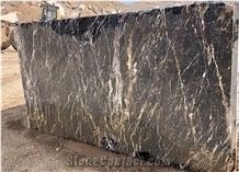 Golden Galaxy Black Marble Block
