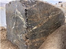 Golden Galaxy Black Marble Block