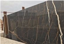 Golden Galaxy Black Marble Block