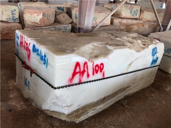 Iran White Onyx Block