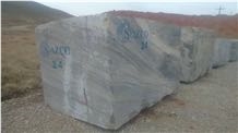 Silver Travertine Blocks, Iran Silver Travertine