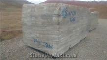 Silver Travertine Blocks, Iran Silver Travertine