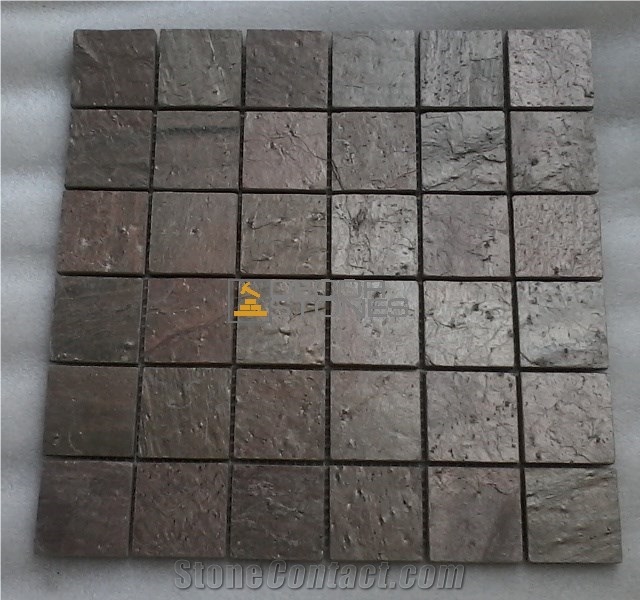 Copper Slate Mosaic Wall Tiles
