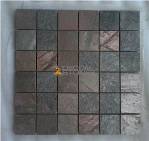 Copper Slate Mosaic Wall Tiles