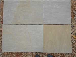 Raj Green Sandstone Paving Slabs & Tiles