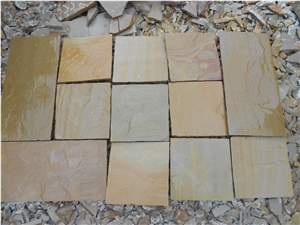 Raj Green Sandstone Paving Slabs & Tiles