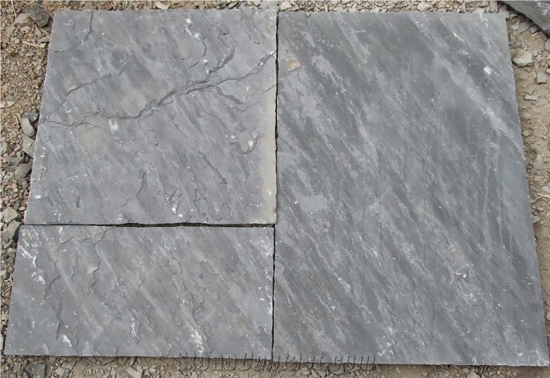 Sagar Black Sandstone Paving Slabs & Tiles