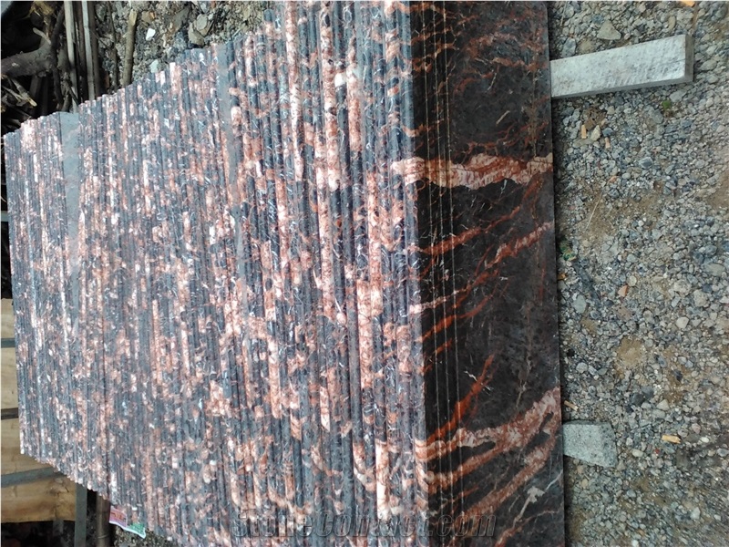 Cheap Azalea Red Marble Steps Stair Riser Price