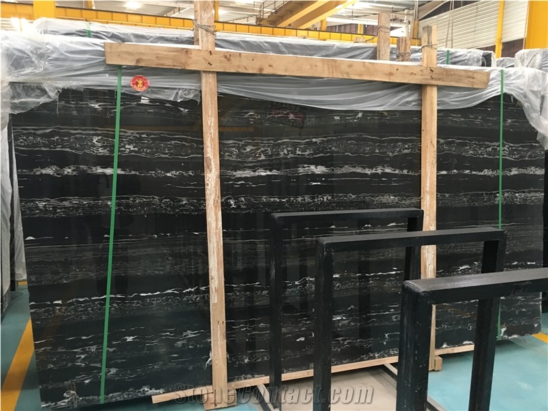 Cheap Chinese Silver Portoro Marble Slab Price