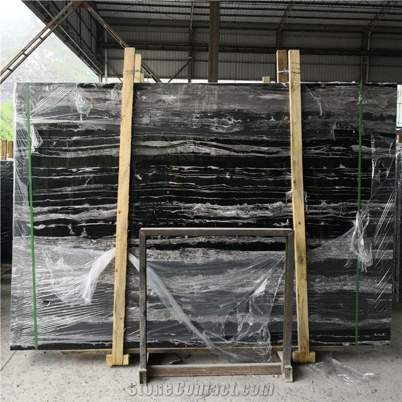Cheap Chinese Silver Portoro Marble Slab Price