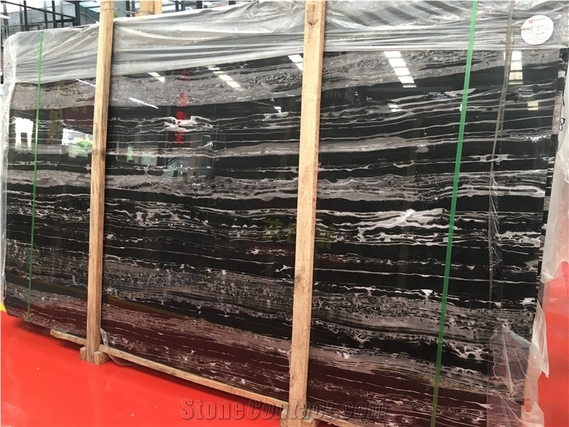 Cheap Chinese Silver Portoro Marble Slab Price
