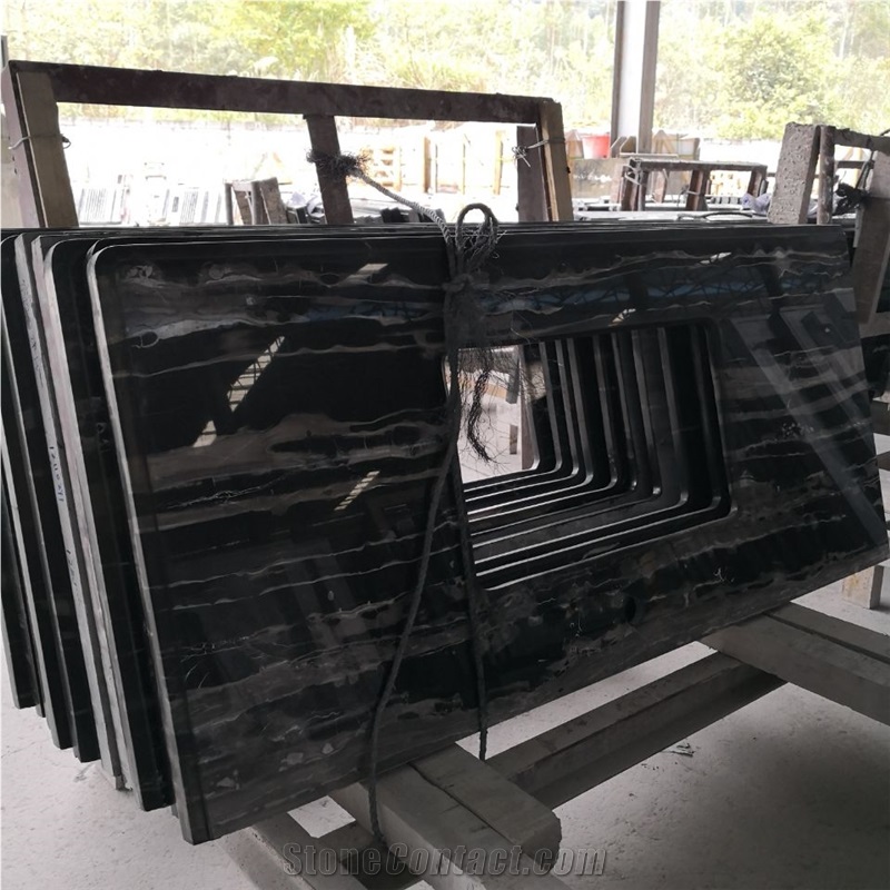 Chinese Silver Portoro Marble Vanity Tops Price