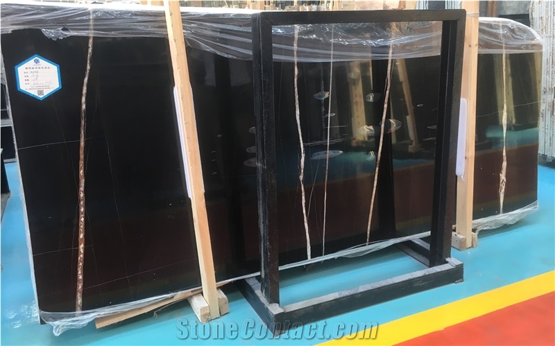 Chinese Supplier Sahara Noir Marble Slab Price