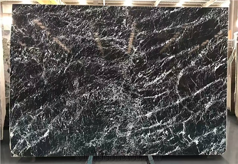 Chinese Supplier Snowflake Black Marble Slab Price