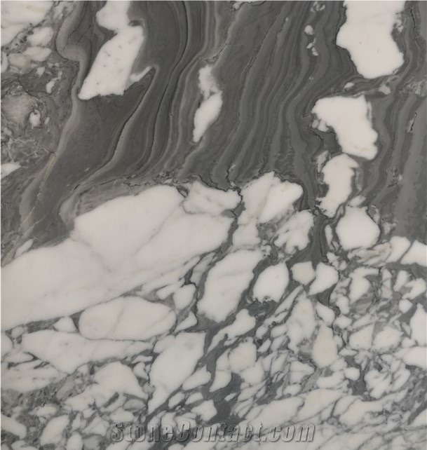 Grey Flower White Marble Slab Price