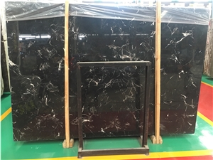Whosale Black Ice Flower Marble Slab Tile Price