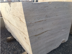 Light Cream Travertine Block, Classic Beige Travertine Block