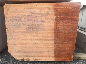 Red Travertine Blocks Available