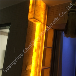 Brown Faux Onyx Slabs Honey Wall Cladding Panel